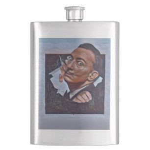 Dali's Black Square Hip Flask