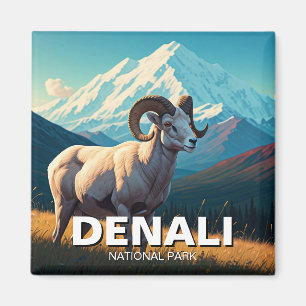 Dall Sheep in Denali National Park Alaska Magnet