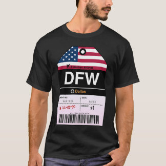 Dallas Airline Luggage Tag  T-Shirt