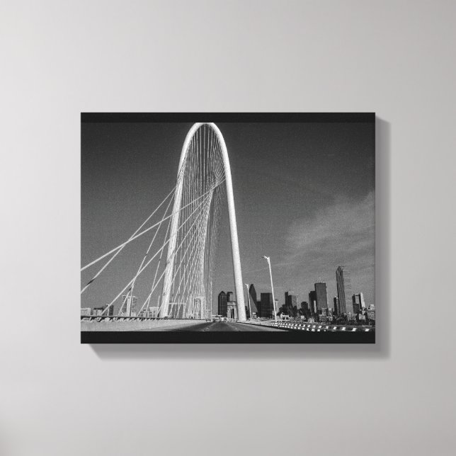 Dallas and Margaret Hunt Hill Bridge Canvas Print (Front)