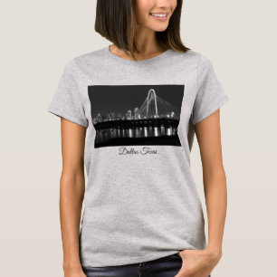 Dallas Bridge View Grayscale T-Shirt