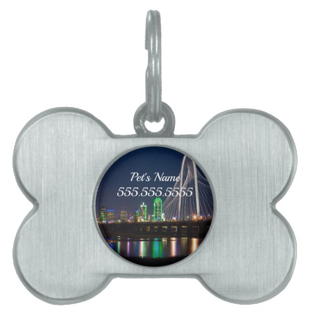 Dallas Bridge View Pet ID Tag (Front)