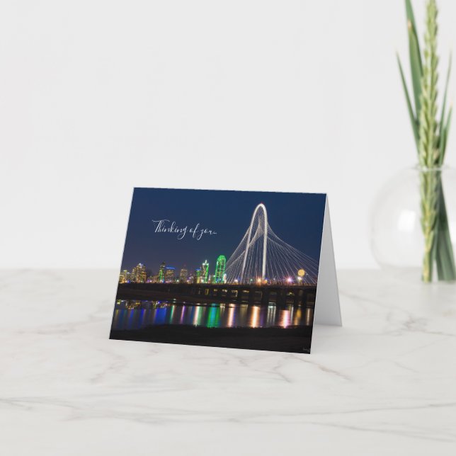 Dallas Bridge View Thinking Of You Card (Front)