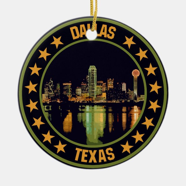 Dallas                                             ceramic tree decoration (Front)