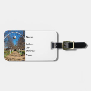 Dallas Christmas Arches Luggage Tag