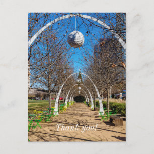 Dallas Christmas Arches Thank You Postcard