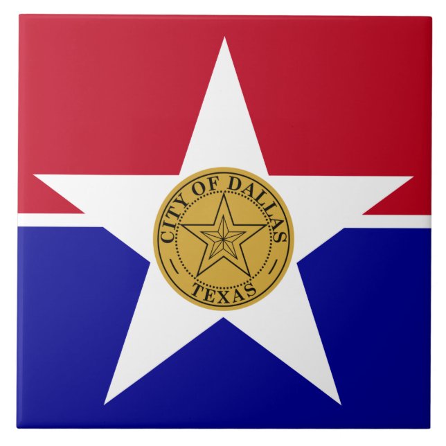 Dallas City Flag Tile (Front)