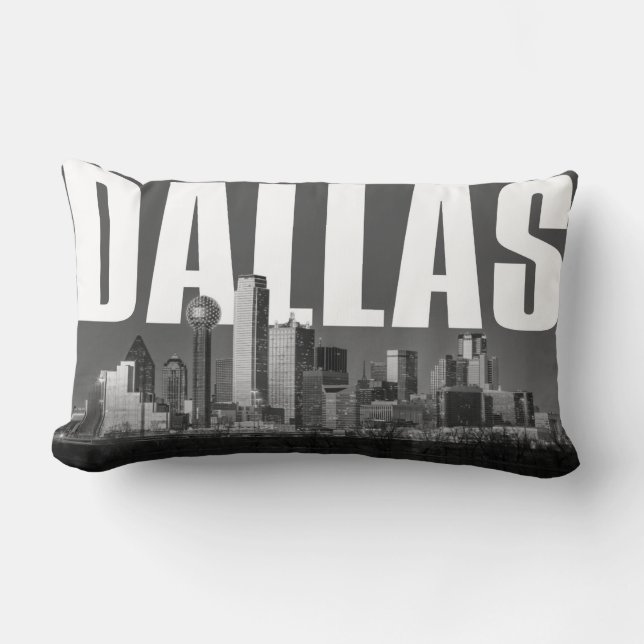 Dallas Cityscape Lumbar Cushion (Front)