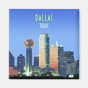 Dallas Downtown Texas Vintage Magnet