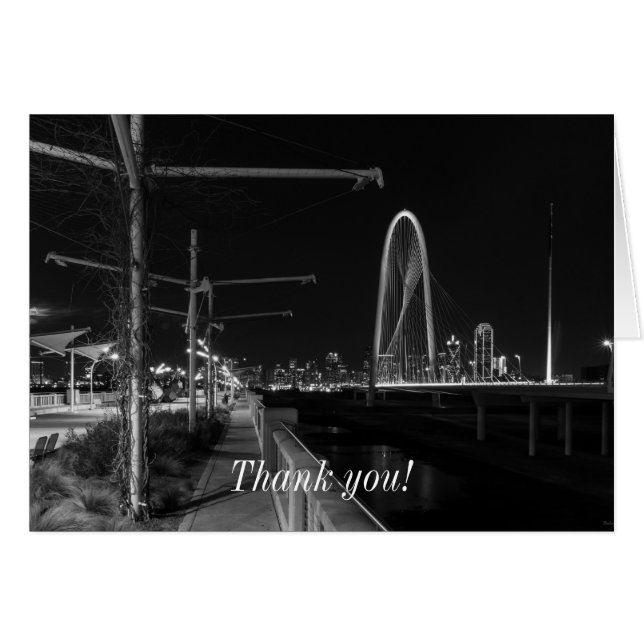 Dallas Evening Walk Grayscale Thank You (Front Horizontal)