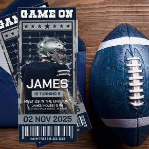 Dallas Football Ticket Birthday Invitation