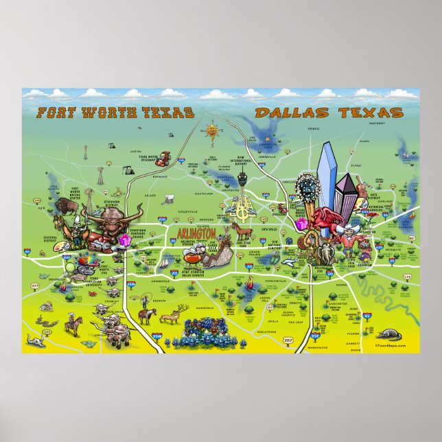Dallas Fort Worth Poster (Front)