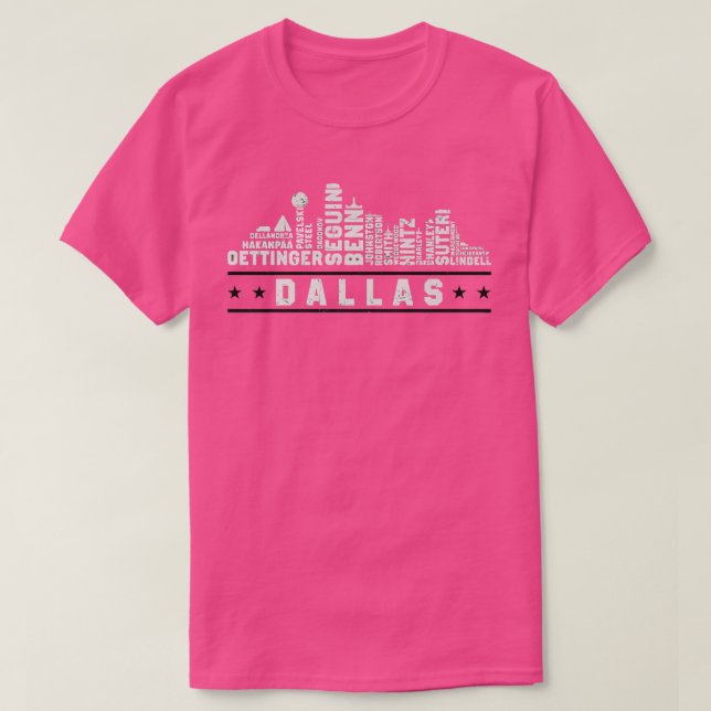Dallas Hocket Roster Skyline 23 TShirt (Design Front)