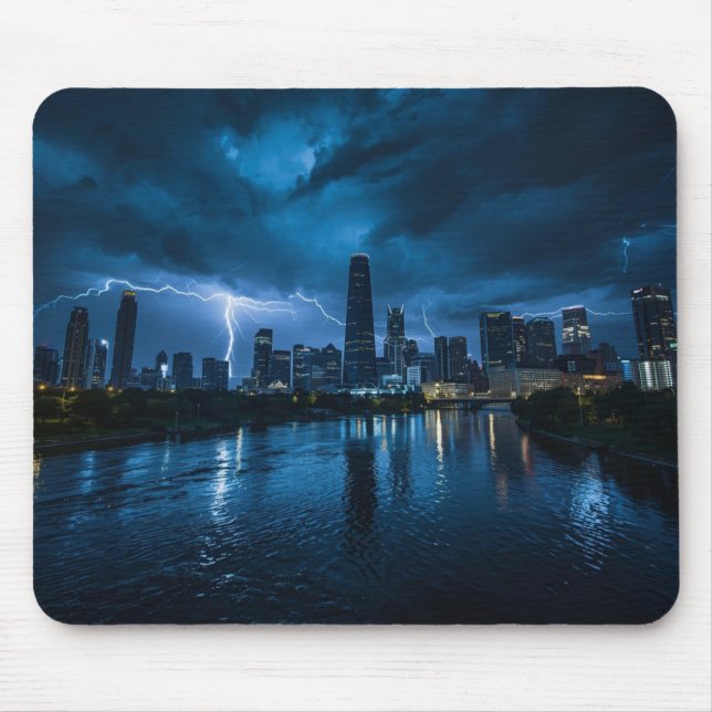 Dallas Lightning Mouse Pad - Urban Texas Office  (Front)