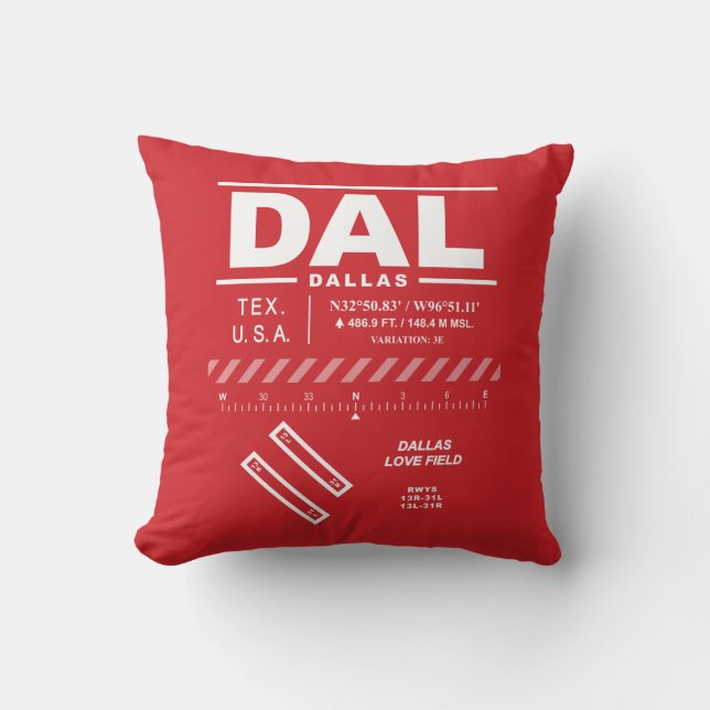Dallas Love Field Airport DAL Cushion (Front)