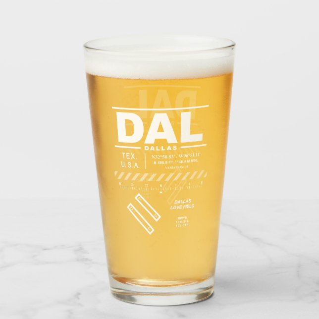 Dallas Love Field Airport DAL Glass (Back Filled)