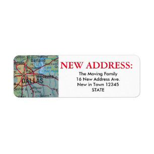 Dallas New Address Label