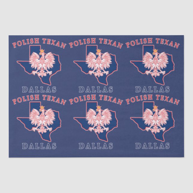 Dallas Polish Texan Tissue Paper (Front)