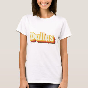 Dallas Retro Vintage Text T-Shirt