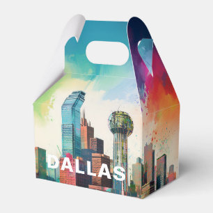 Dallas Skyline Abstract Art Favour Box