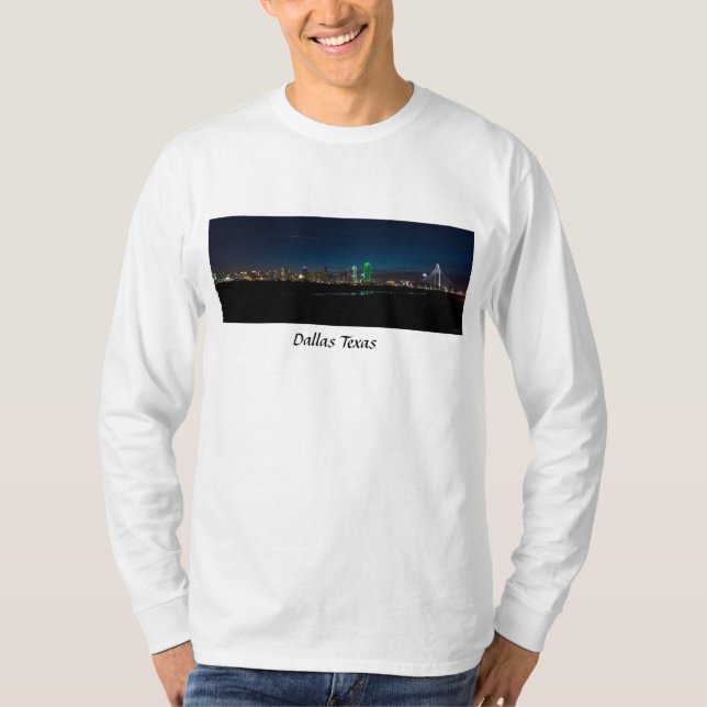 Dallas Skyline Dawn Pano T-Shirt (Front)
