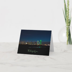 Dallas Skyline Dawn Pano Thinking Of You Card