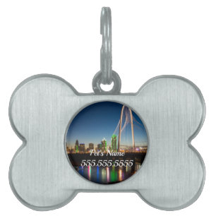 Dallas Skyline Dawn Pet ID Tag
