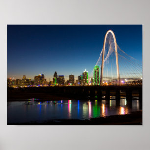 Dallas Skyline Dawn Poster