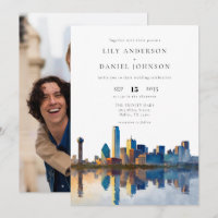Dallas Skyline Destination Photo Wedding