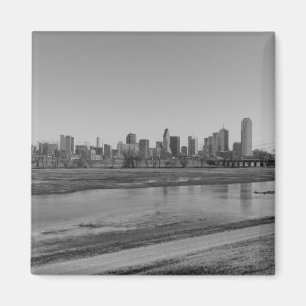 Dallas Skyline Grayscale Magnet