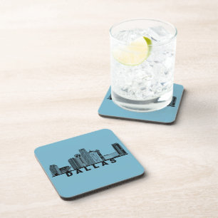 Dallas Skyline Silhouette Coaster