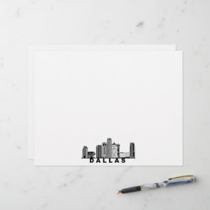 Dallas Skyline Silhouette  Custom Letterhead