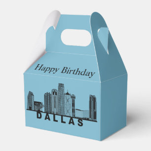 Dallas Skyline Silhouette Favour Box