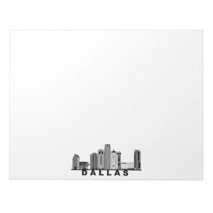 Dallas Skyline Silhouette Notepad