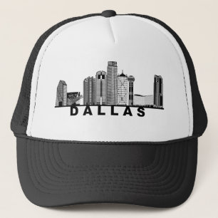 Dallas Skyline Silhouette  Trucker Hat