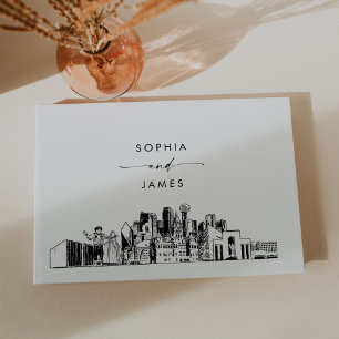 Dallas Skyline Wedding Guest Book