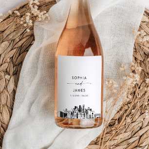 Dallas Skyline Wine Label
