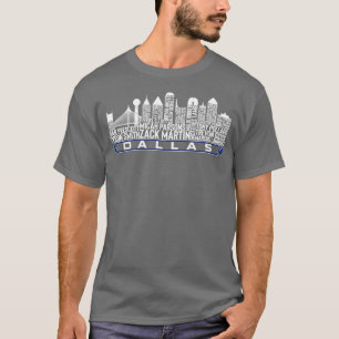 Dallas Team 23 Player Roster Dallas City Skyline T-Shirt
