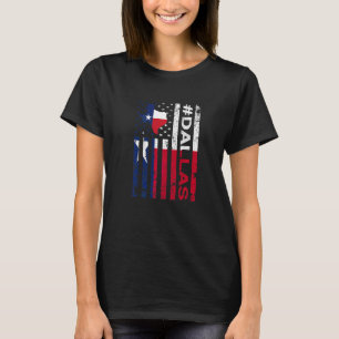Dallas Texas American Flag Texas State Usa Pride T-Shirt