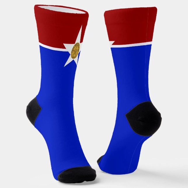 Dallas (Texas) city flag Socks (Angled)