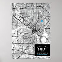 Dallas, Texas City Map + Mark Your Location 
