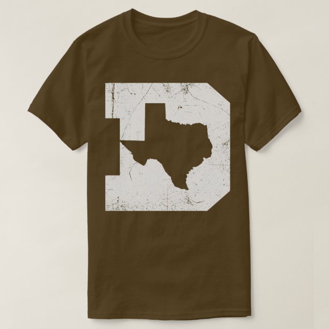 Dallas Texas D Navy T-Shirt (Design Front)