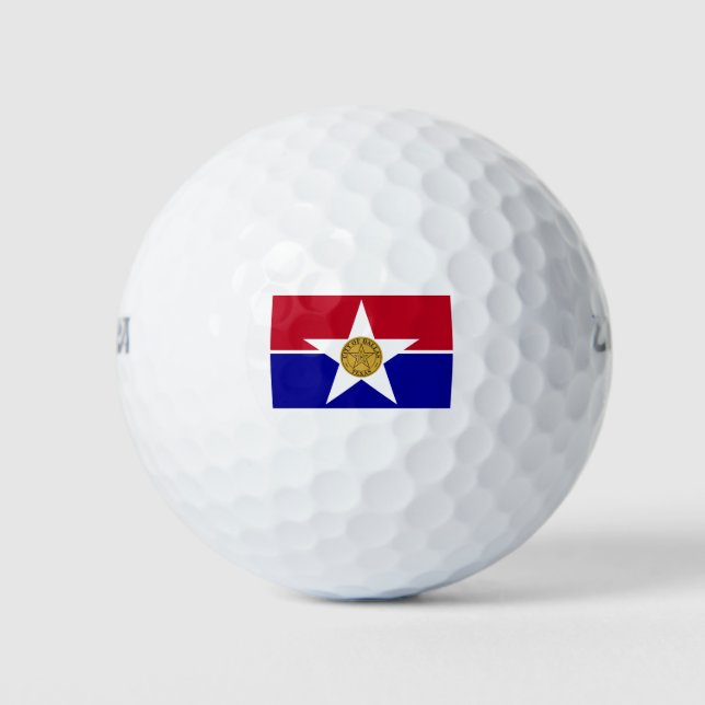 Dallas Texas Flag Golf Balls (Front)