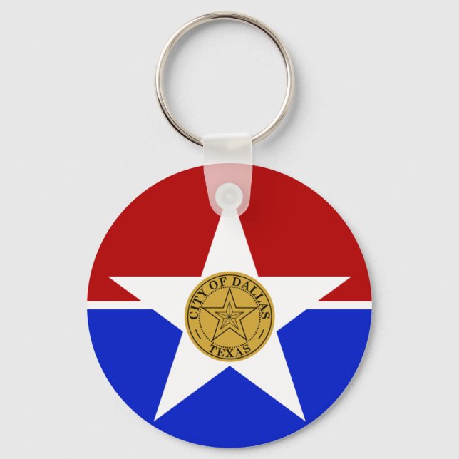 Dallas (Texas) flag Keychain (Front)