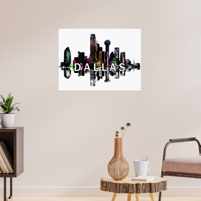 Dallas, Texas in graffiti Poster (Living Room 3)