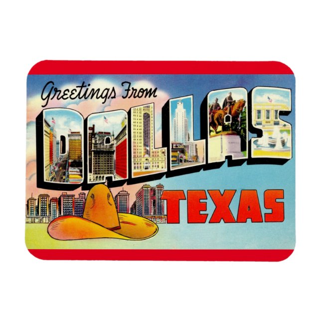 Dallas Texas Magnet (Horizontal)