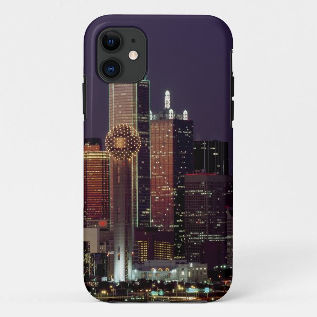 Dallas, Texas night skyline Case-Mate iPhone Case (Back)