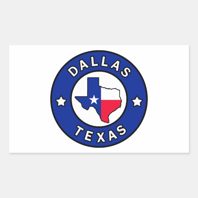 Dallas Texas Rectangular Sticker (Front)