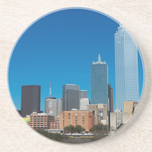 Dallas Texas skyline at sunset Coaster (Front)