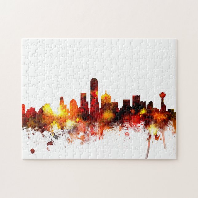Dallas Texas Skyline Jigsaw Puzzle (Horizontal)